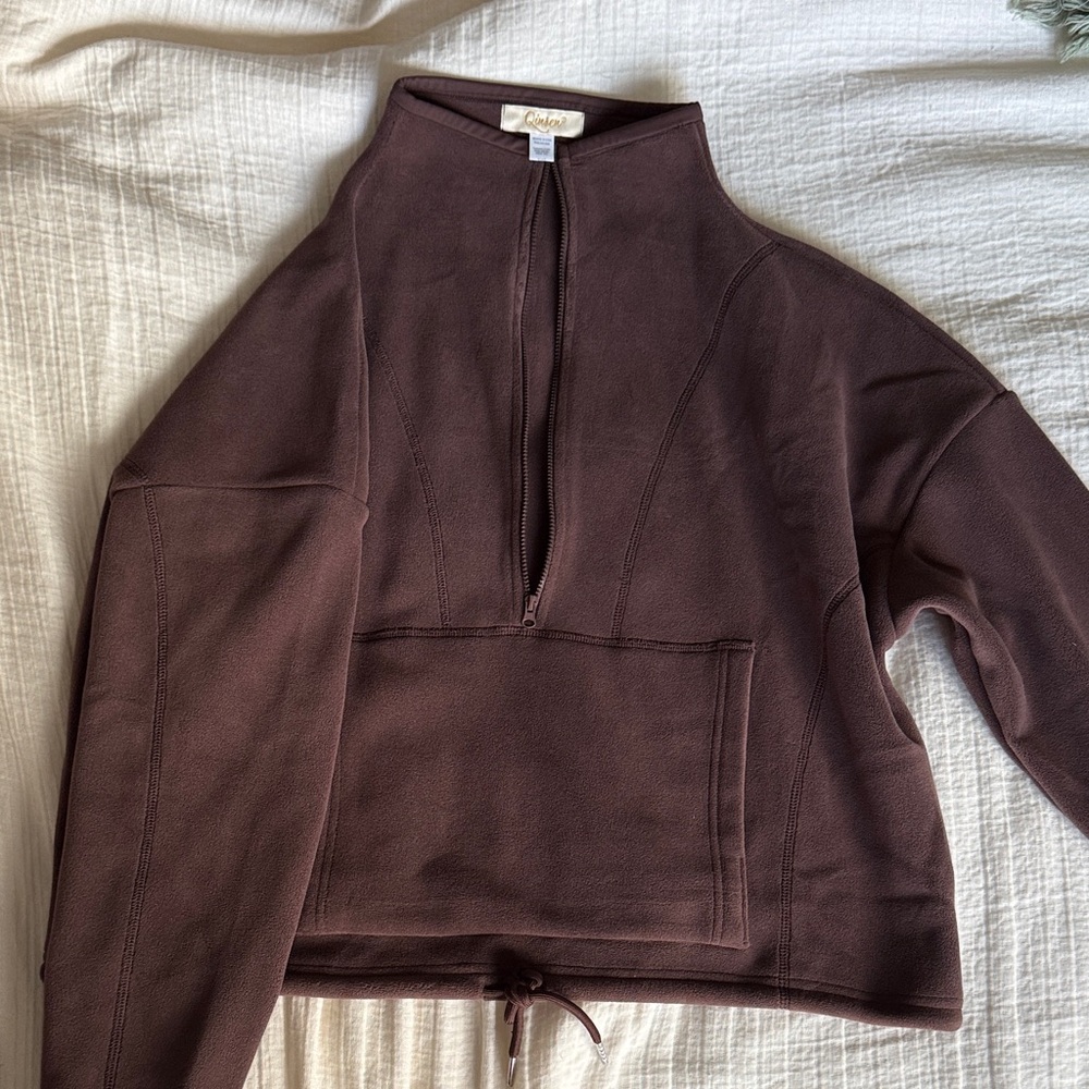 Chocolate Half-Zip Sweater